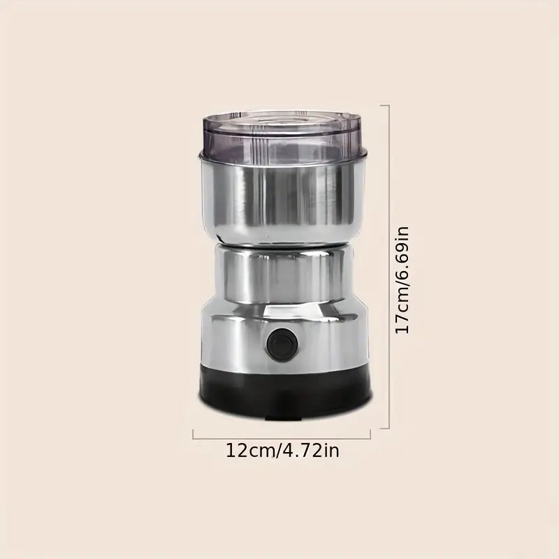Royal Silver Crest 300W stainless steel electric coffee grinder with one button switch