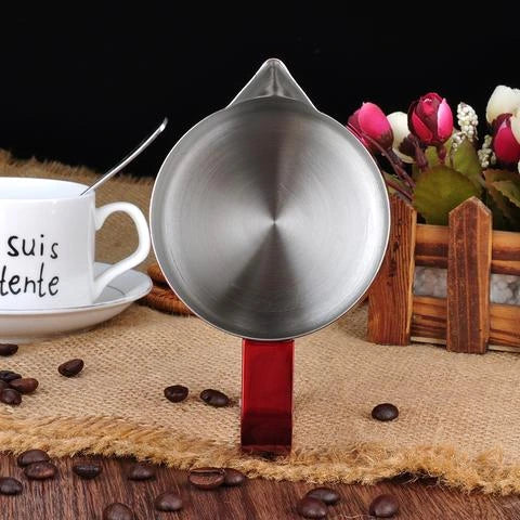 Barista Space 350/600ml Red Milk Pitcher Jug with precision latte art spout and red finish \ باريستا سبيس