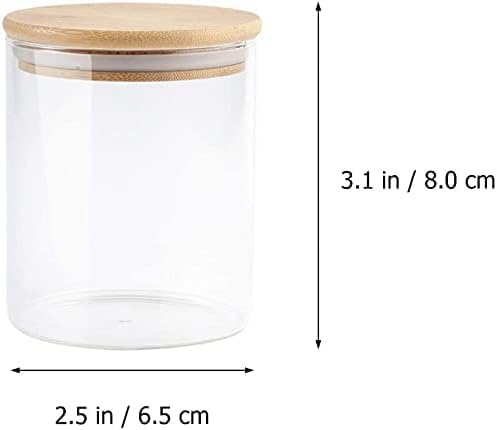 Crop Coffee Beans Jar Canister With Airtight Bamboo Lid