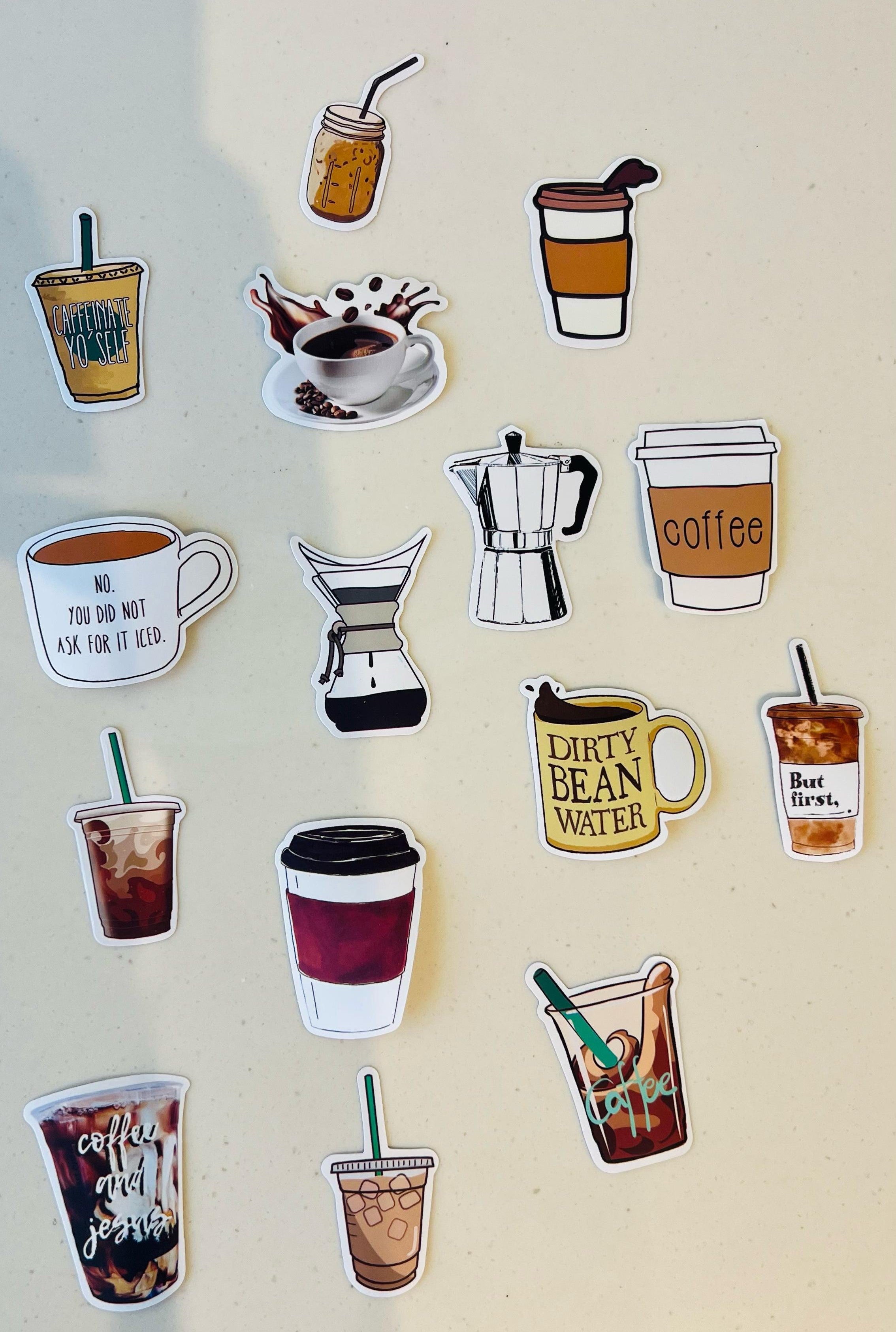 Crop Coffee Cool Stickers 50 pieces