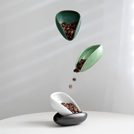 Crop Ceramic Dosing Cup Grey – triangle shape, premium ceramic, barista tool