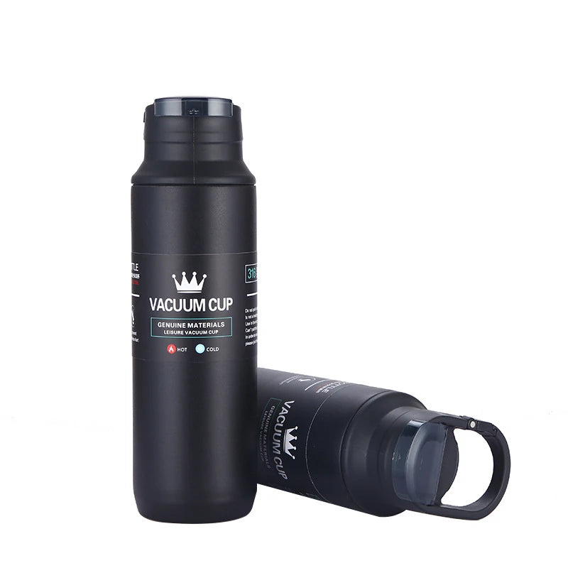 Crop 480ml Double Wall Vacuum Coffee Mug Black