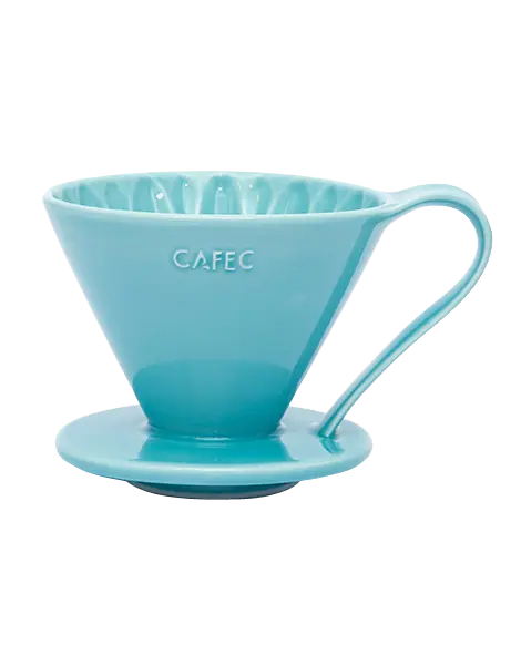 Cafec 02 Arita Ware Flower Dripper ceramic pour over coffee dripper with flower shaped cone design