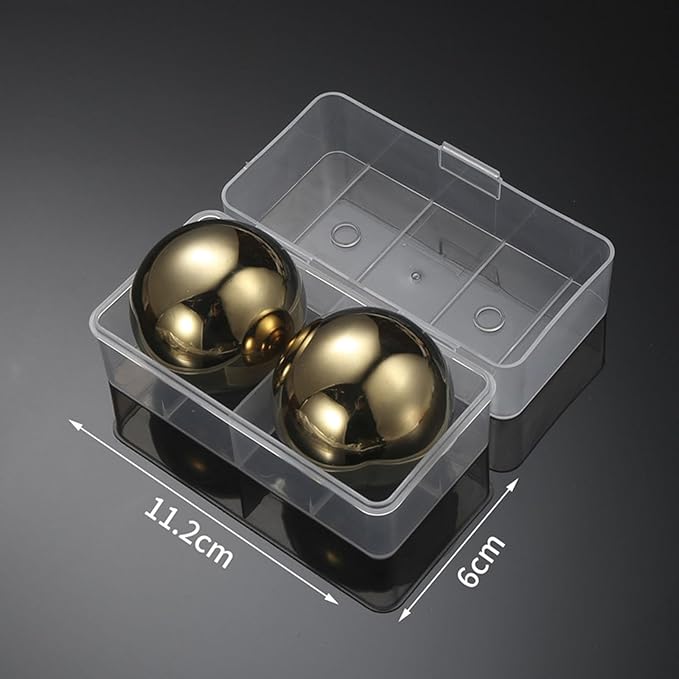 Crop Stainless Steel Reusable Ice Cubes Silver and Gold