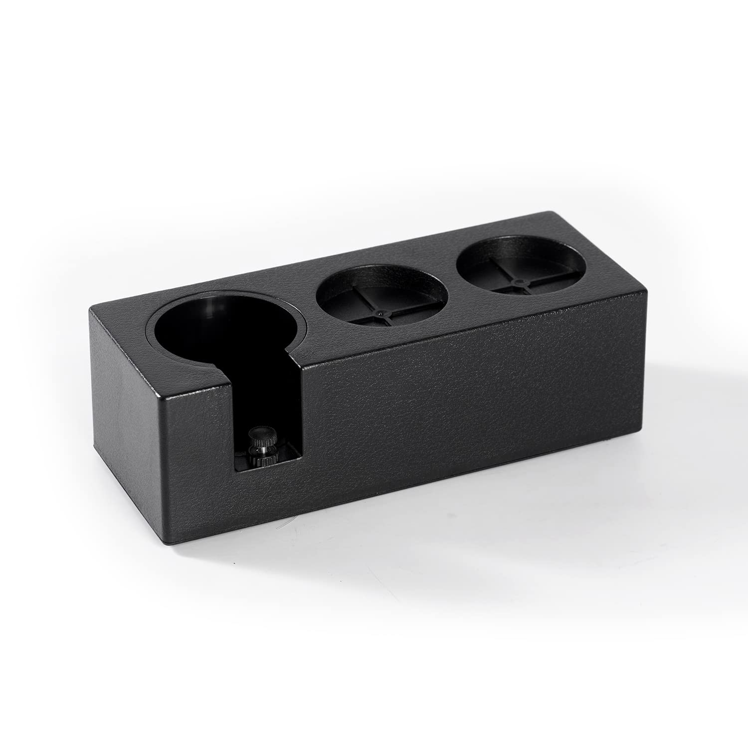 Crop Tamping Station Black – 51/54/58mm compatible, ABS plastic, barista tool
