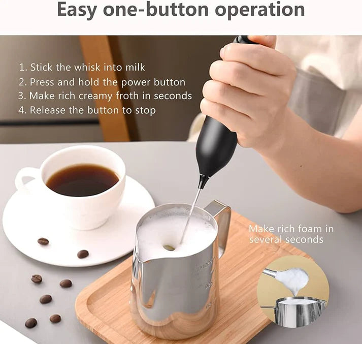 Crop Handheld electrical milk frother
