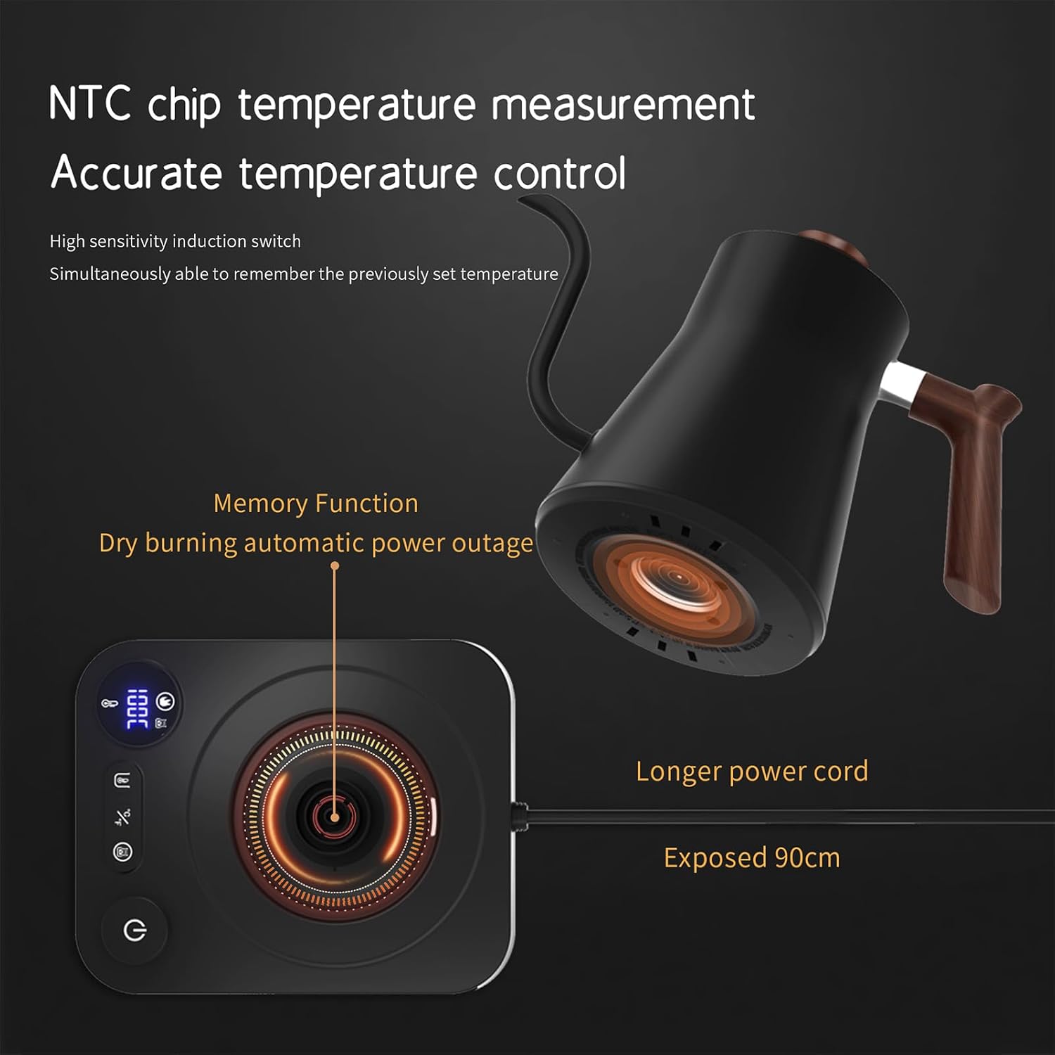 Crop 900ml Electric Kettle