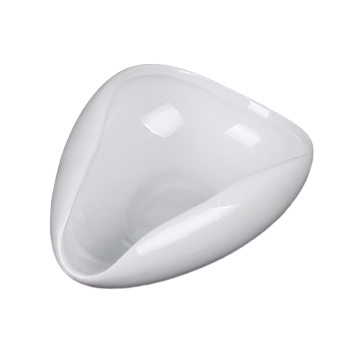 Crop Ceramic Dosing Cup White lifestyle – barista setup, triangle shape, Crop Cafe