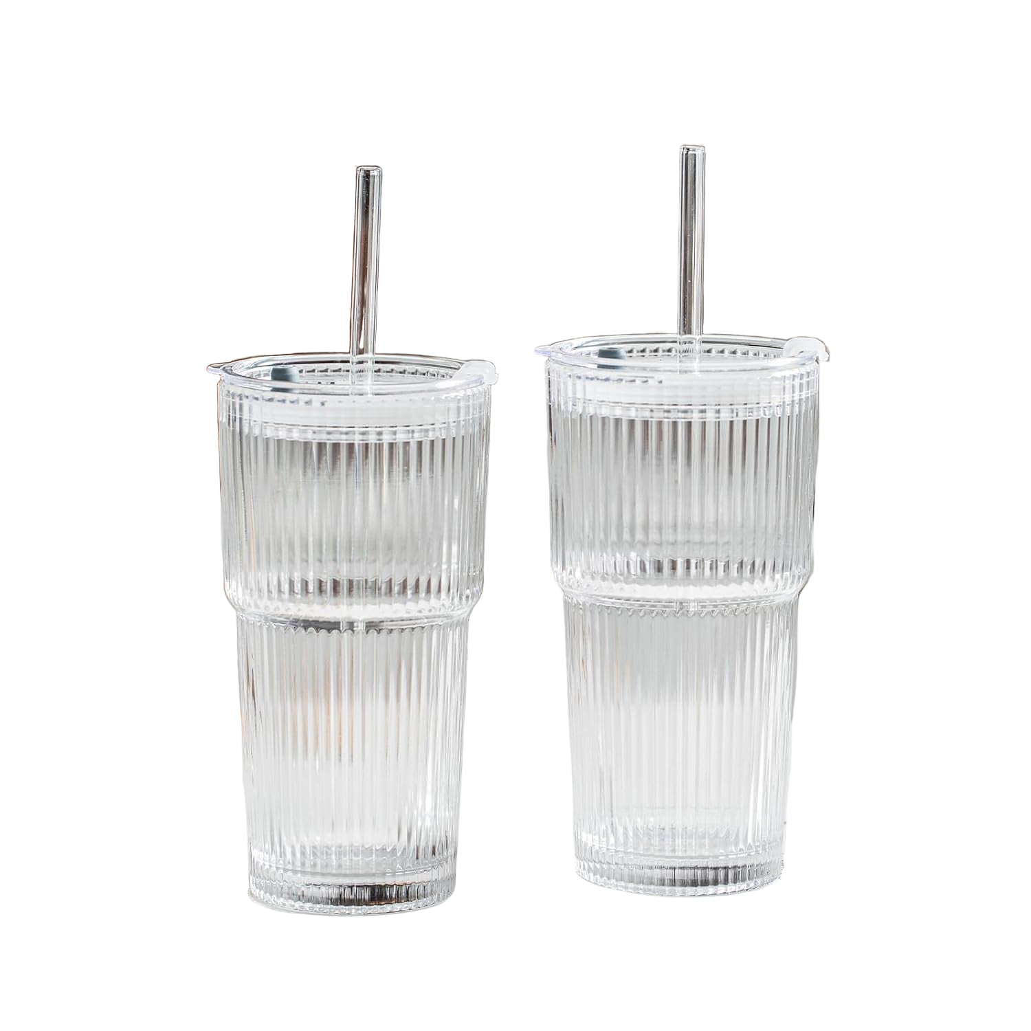 Crop 600ml Clear Glass Cup