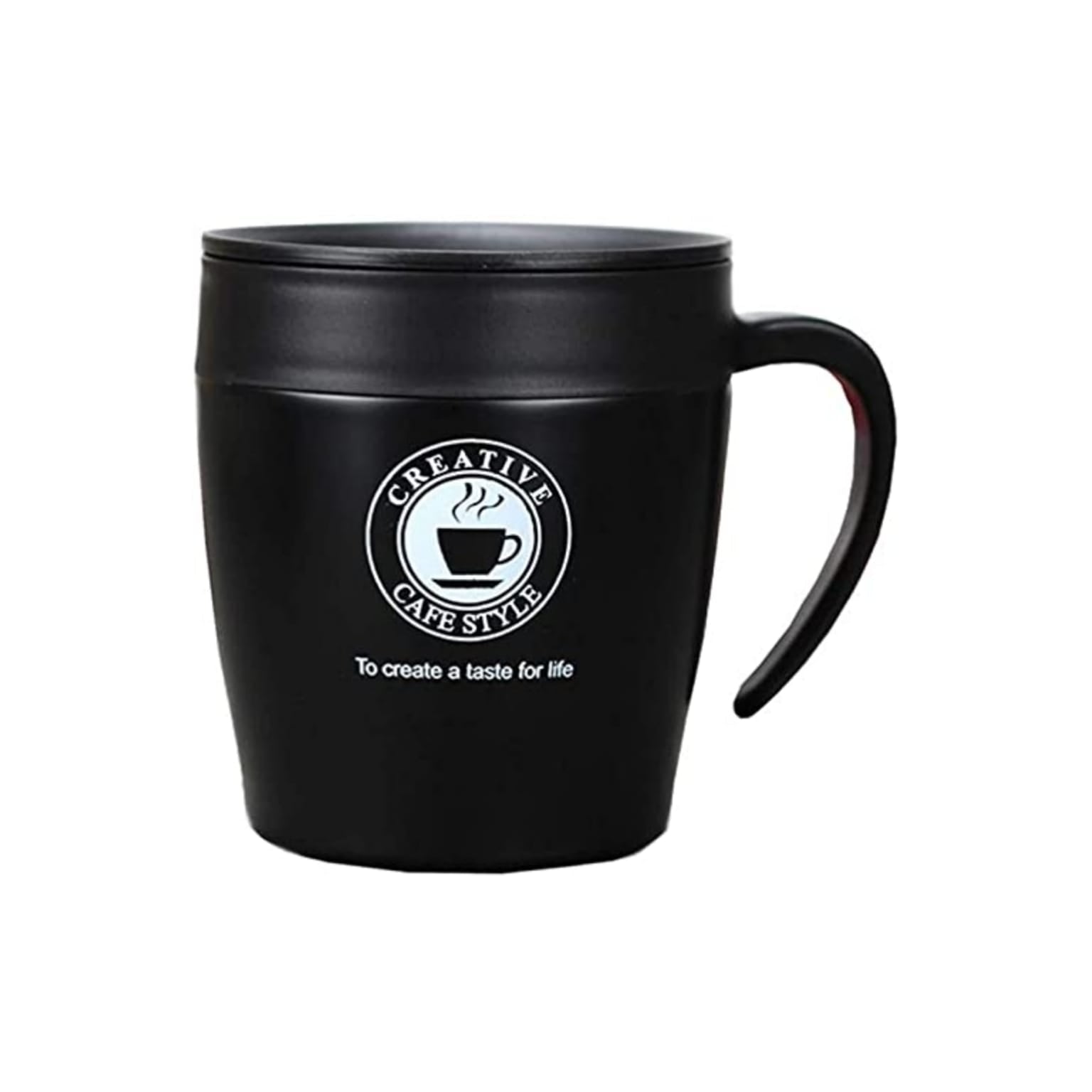 Crop 330ml Stainless Steel Coffee Mug Black