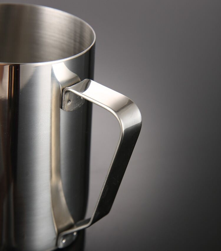 Crop Silver Milk Pitcher – 350ml & 600ml sizes, 304 stainless steel, Crop Cafe