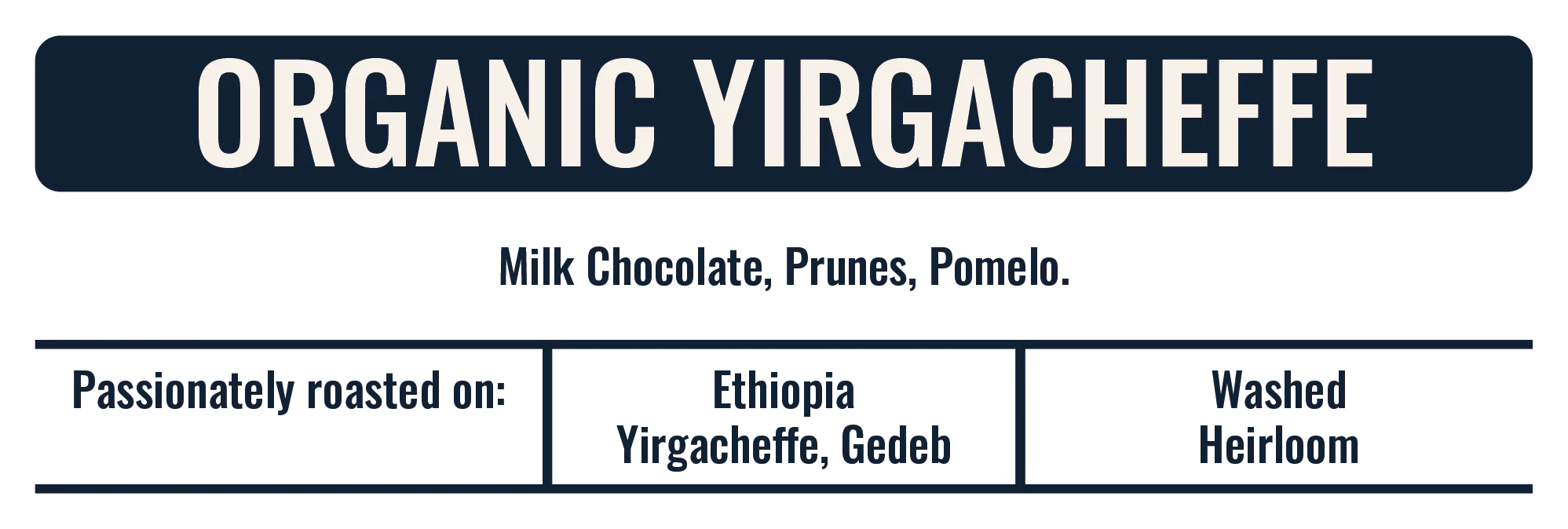 Ethiopia Organic Yirgacheffe 250g (Espresso/Filter)