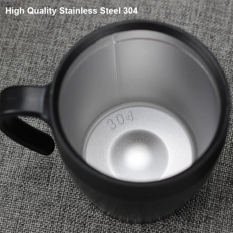 Crop 330ml Stainless Steel Coffee Mug Black