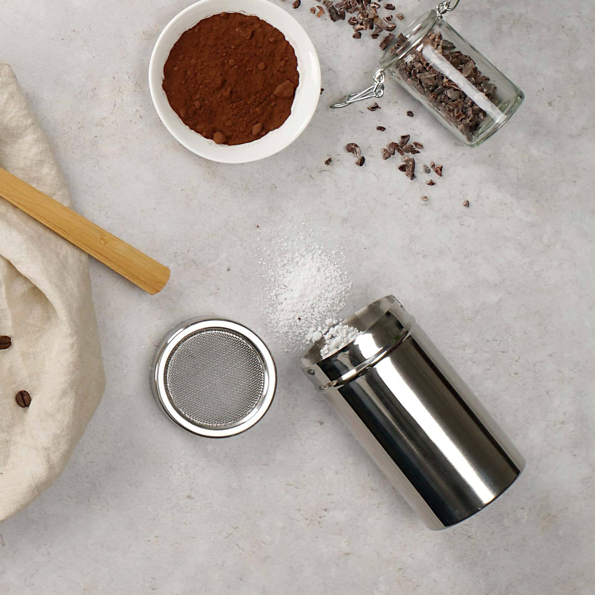 Crop Stainless Steel Chocolate Powder Shaker 400ml