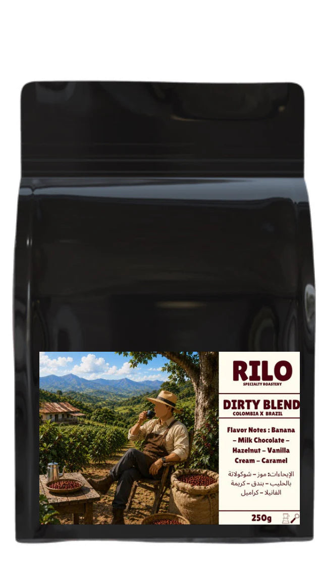 Rilo Specialty Roastery – Dirty Blend 250g Colombia x Brazil coffee bag