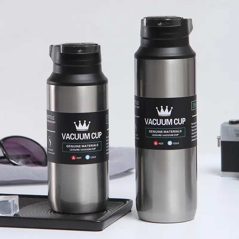 Crop 350ml Double Wall Vacuum Coffee Mug Grey