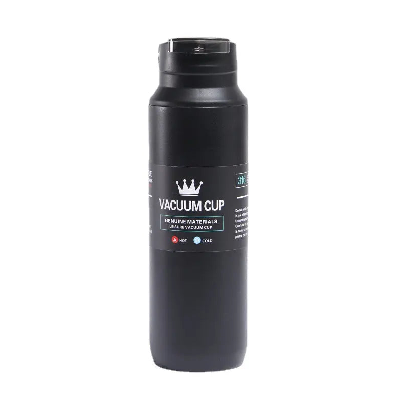 Crop 480ml Double Wall Vacuum Coffee Mug Black