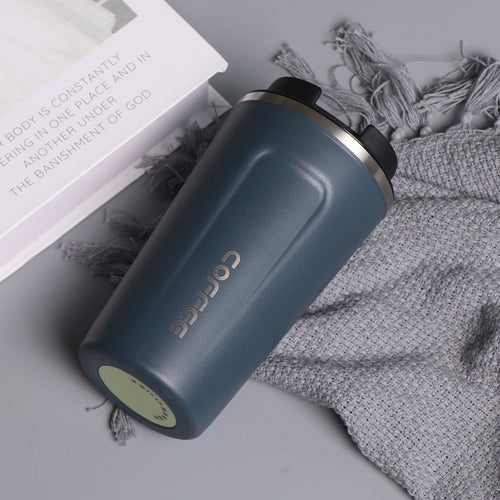 Crop 500ml Stainless Steel Coffee Mug Blue