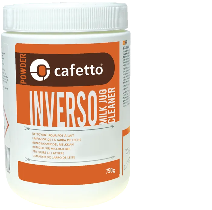 Cafetto Inverso Milk Jug and Crockery Cleaner 750g for removing milk residue from coffee equipment