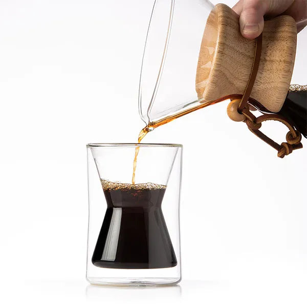 Chemex 300ml double walled borosilicate glass coffee mug with insulated design for hot beverages