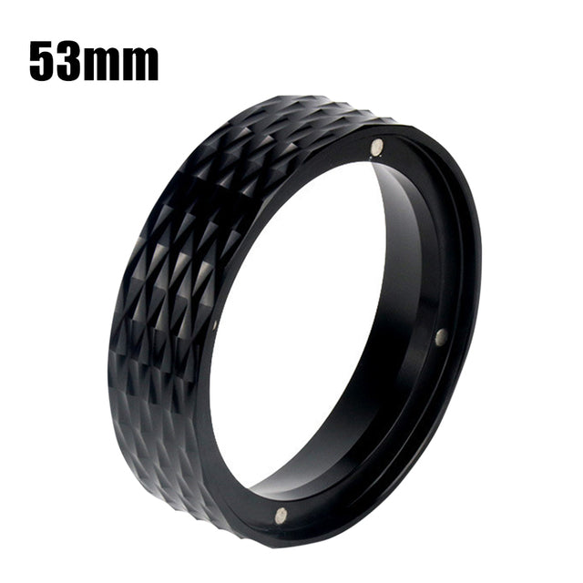 Crop 53mm Aluminum-Magnetic Dosing Funnel Black