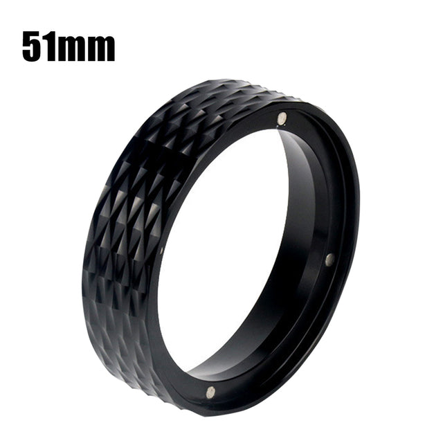 Crop 51mm Aluminum-Magnetic Dosing Funnel Black