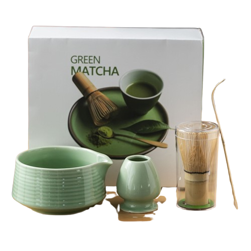 Crop Japanese Matcha Ceramic Set