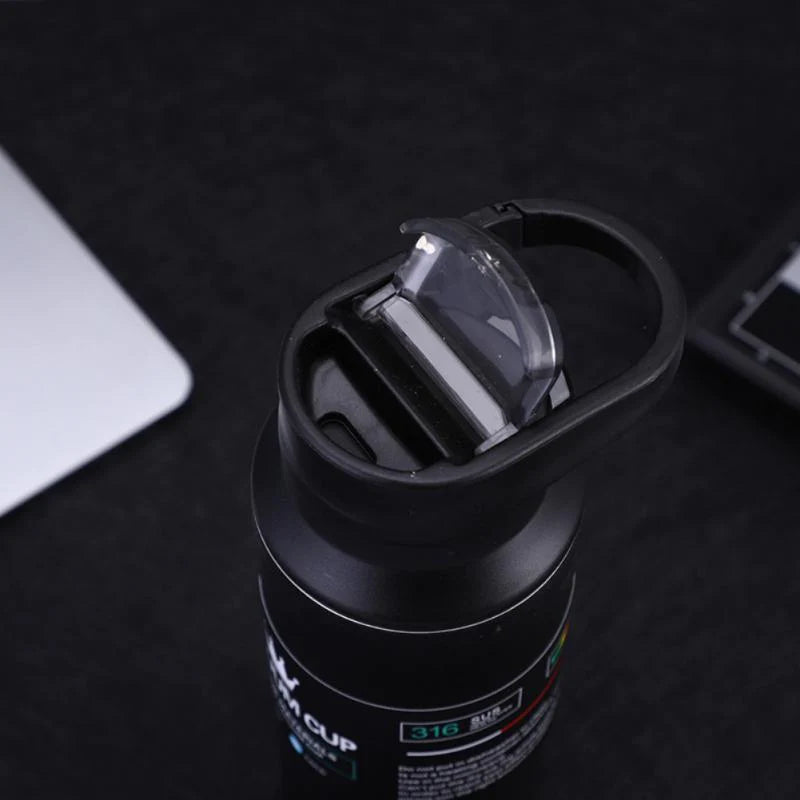 Crop 480ml Double Wall Vacuum Coffee Mug Black