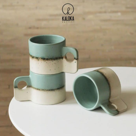 Kaloka 220ml C82 Layer Series Handmade Coffee Cup