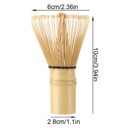 Crop Bamboo Matcha Whisk top view – traditional chasen, natural bamboo, Crop Cafe