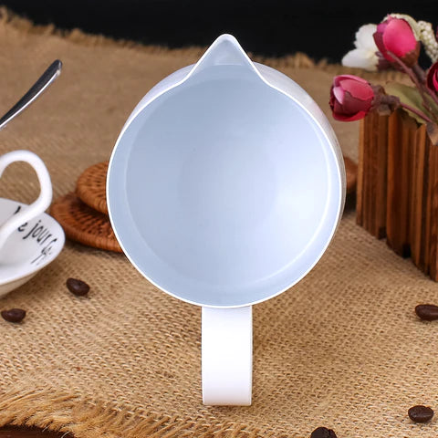 Barista Space Milk Pitchers / باريستا سبيس إبريق حليب Barista Space Teflon White 304 stainless steel milk pitcher jug in 350ml and 600ml for milk frothing and latte art