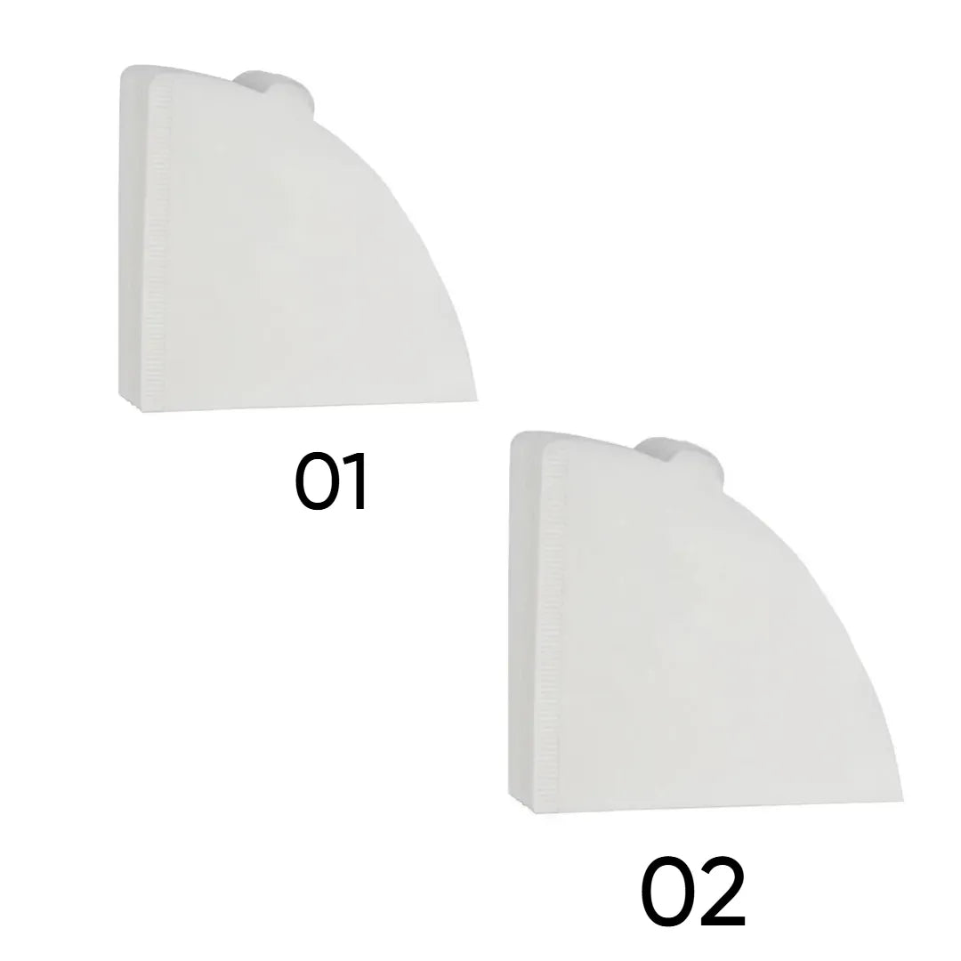 Crop V60 White Paper Filters Size 01 – 1-2 cups, 100 sheets per pack