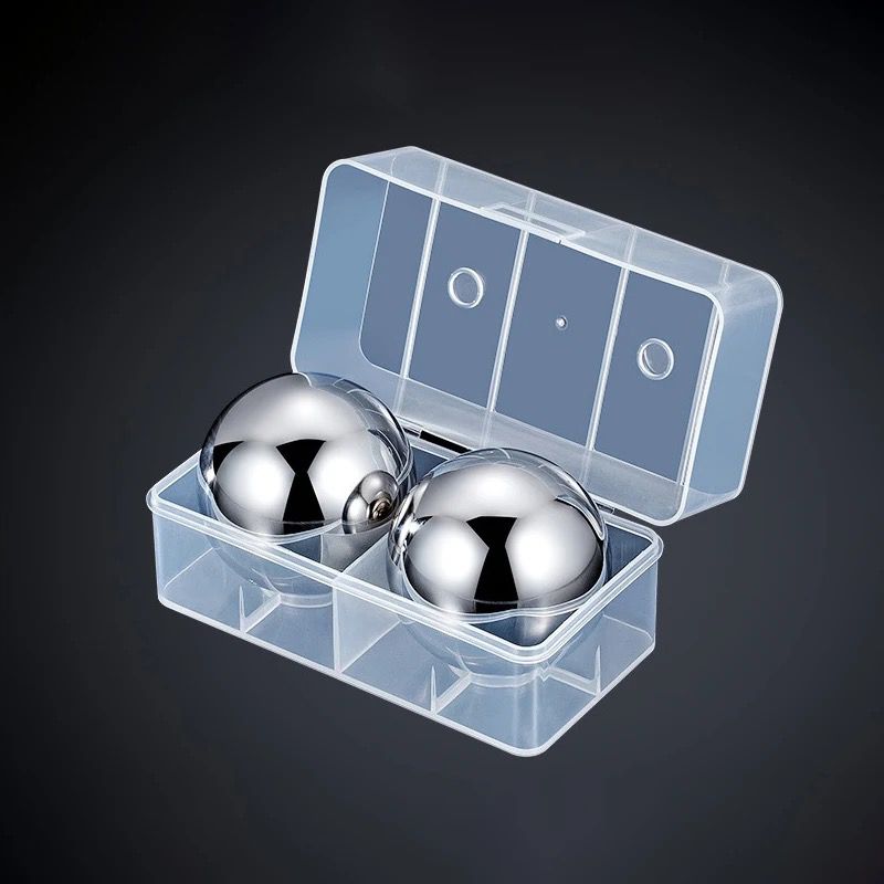 Crop Stainless Steel Reusable Ice Cubes Silver and Gold