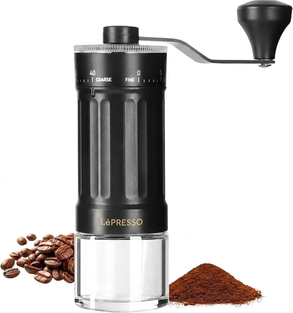 Lepresso Caffètradizione manual coffee grinder with stainless steel SS4420 burr and 40 grind settings
