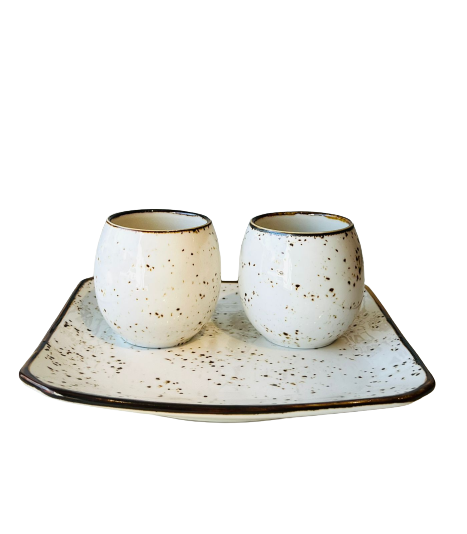 Crop 20.7cm Ceramic Square Plate White