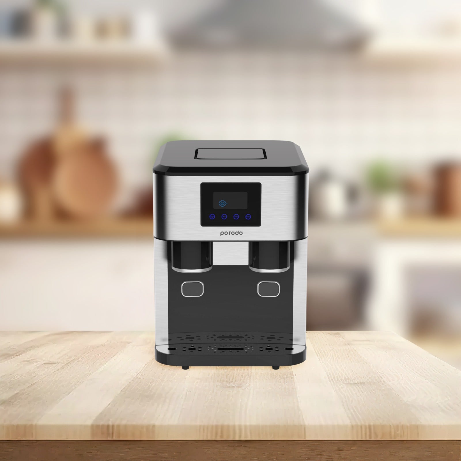 Porodo Lifestyle 3in1 Ice Maker with Crusher & Cold Water Dispenser - Black