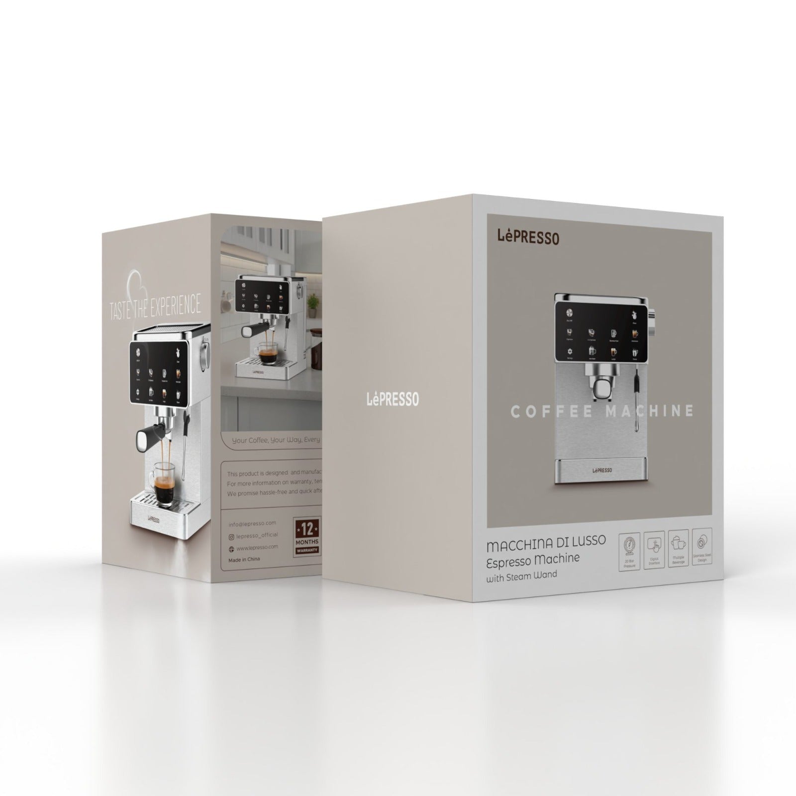 LePresso MACCHINA DI LUSSO Espresso Machine with Steam Wand
