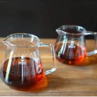 Timemore 360ml coffee server in Transparent White high borosilicate glass with V shaped spout and heat resistant handle