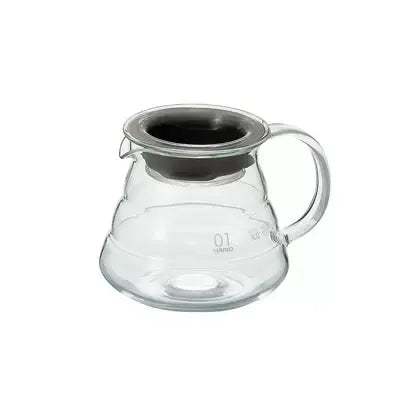 Hario V60 Range Server size 01 transparent heatproof glass coffee server, made in Japan