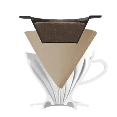Hario W60 size 02 white ceramic pour over coffee dripper, made in Japan