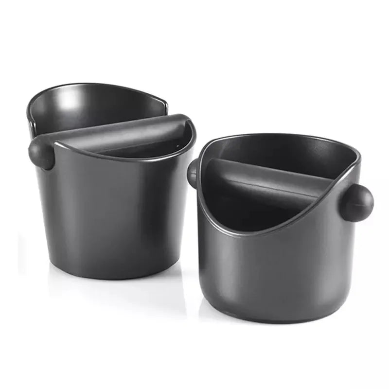 Cafemasy Knock Box Large 19x15cm – black ABS, espresso station accessory