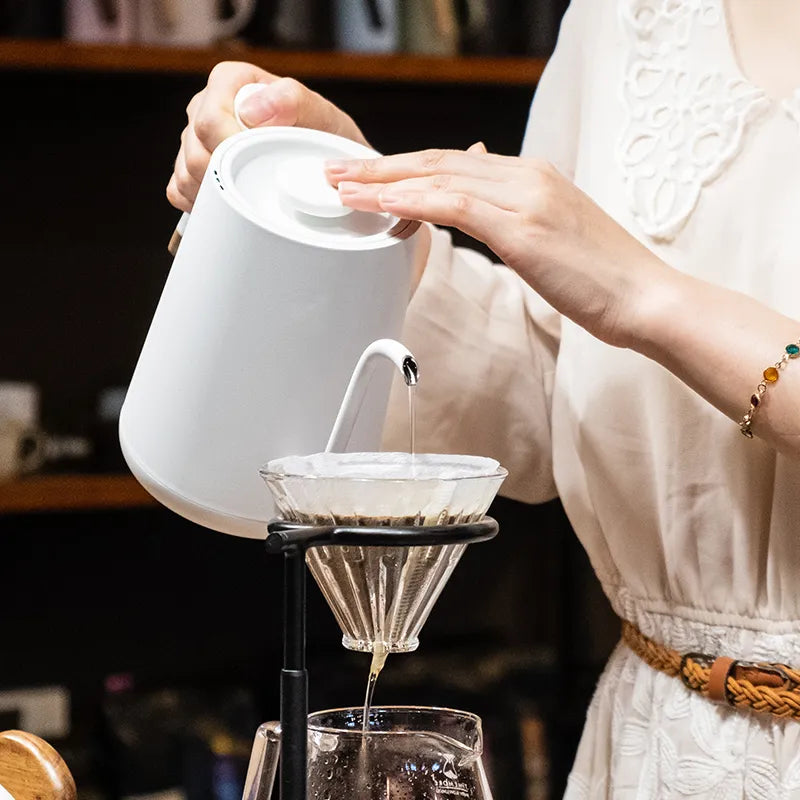 Timemore 600ml White Fish Smart Electric Pour Over Kettle With Thin Spout