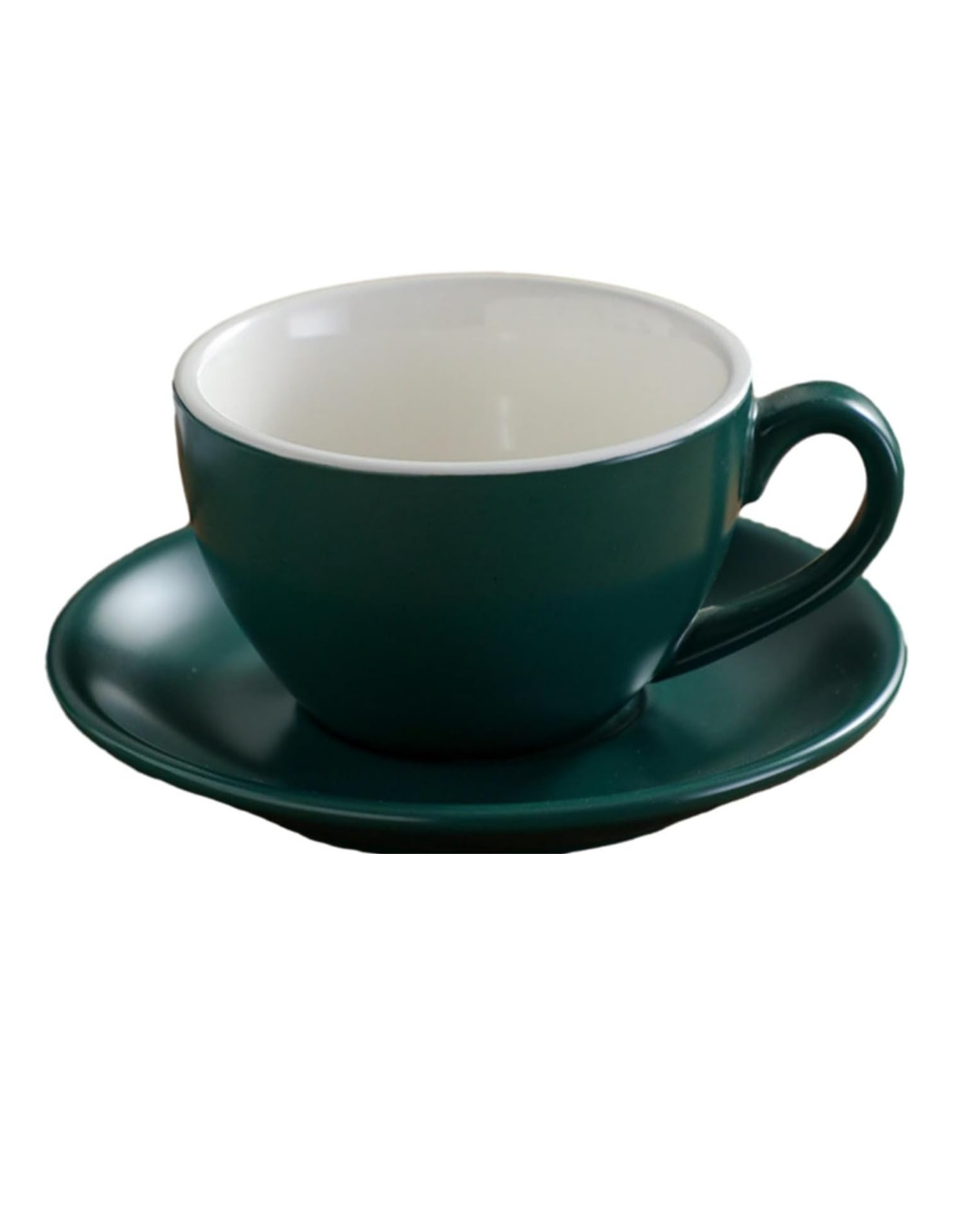 Crop 200ml Different Colors Ceramic Coffee Cup and Saucer for Cappuccino
