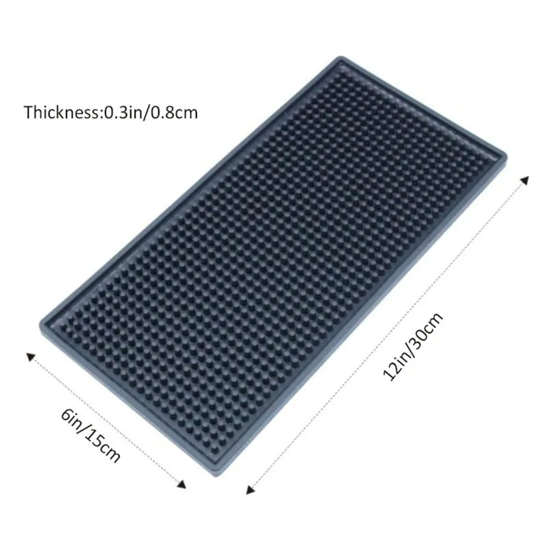 Crop 30x15cm Silicone Service Bar Mat Heavy Duty – modern rubber, espresso station