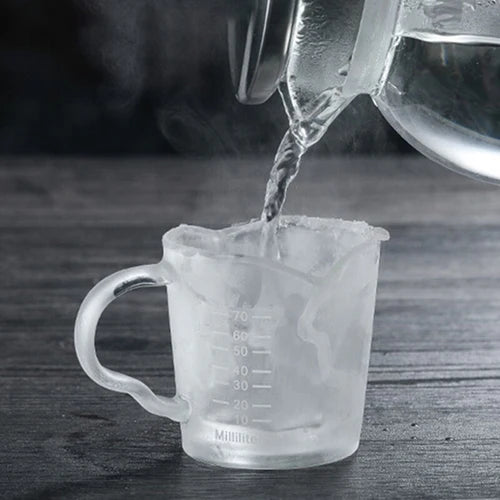 Crop 70ml Heat Resistant Double Spout Coffee Measuring Glass Cup