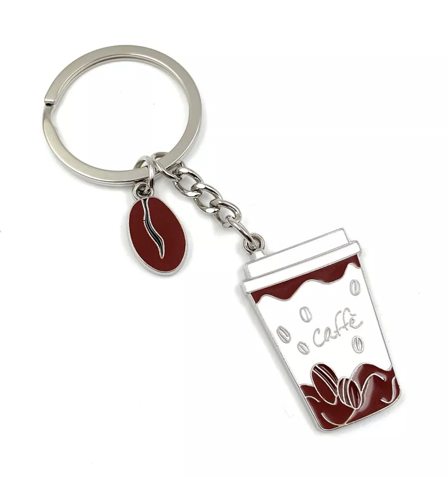 Crop Coffee Bean Cup Keychain
