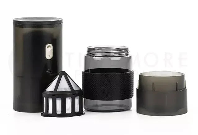 Timemore 123 Go Titanium electric grinder 60g 3 in 1 with glass jar dripper and carry bag black