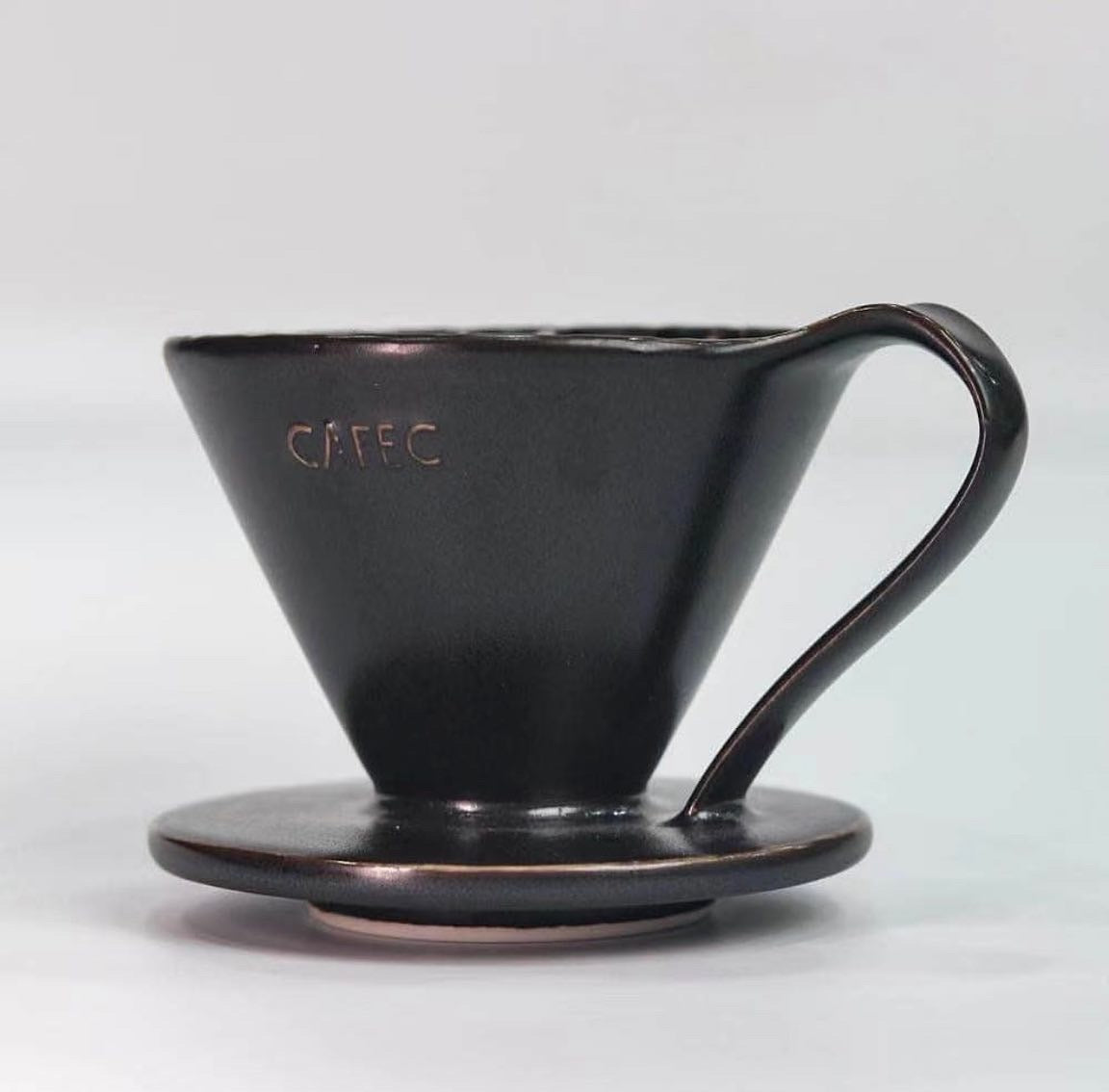 Cafec 01 / 02 Arita Ware Flower Dripper (Mat-Black)