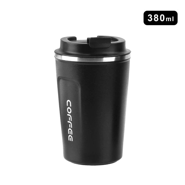 Crop 380ml Stainless Steel Coffee Mug Black