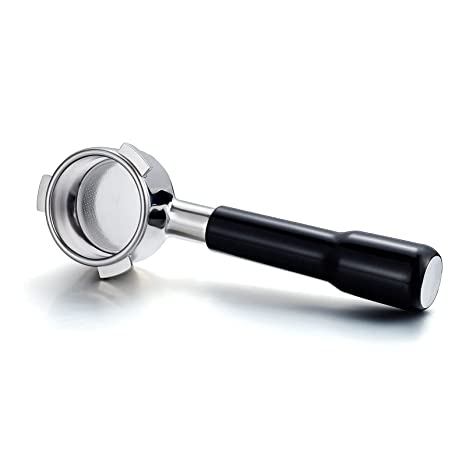 Crop 54mm Stainless Steel Bottomless Portafilter Black